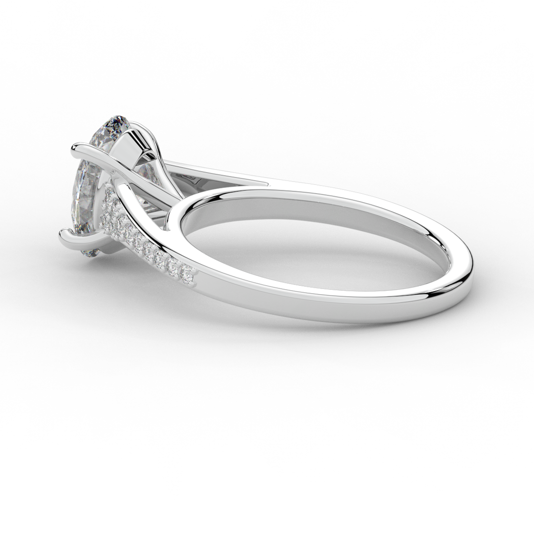 1.65CT.TW OVAL LAB DIAMOND SOLITAIRE ENGAGEMENT RING - Nazarelle