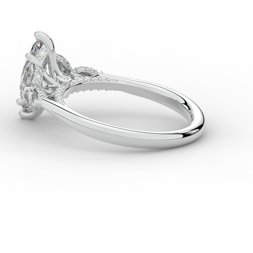 1.50CT.TW MARQUISE LAB DIAMOND ENGAGEMENT RING - Nazarelle