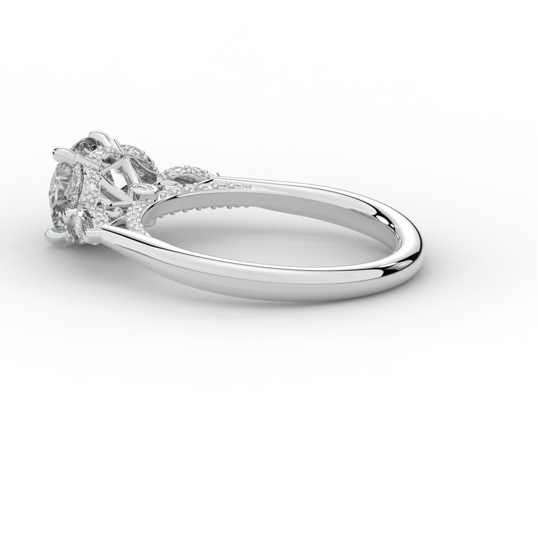 1.75CT.TW ROUND LAB DIAMOND ENGAGEMENT RING - Nazarelle