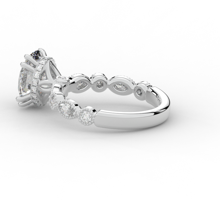 3.60CT.TW OVAL LAB DIAMOND SOLITAIRE ENGAGEMENT RING - Nazarelle