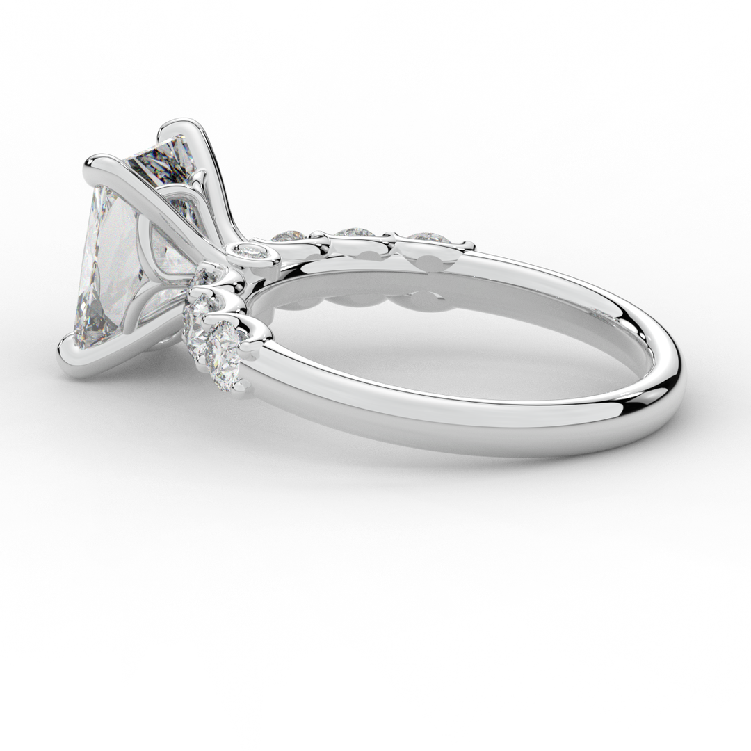 2.60CT.TW RADIANT LAB DIAMOND SOLITAIRE ENGAGEMENT RING - Nazarelle