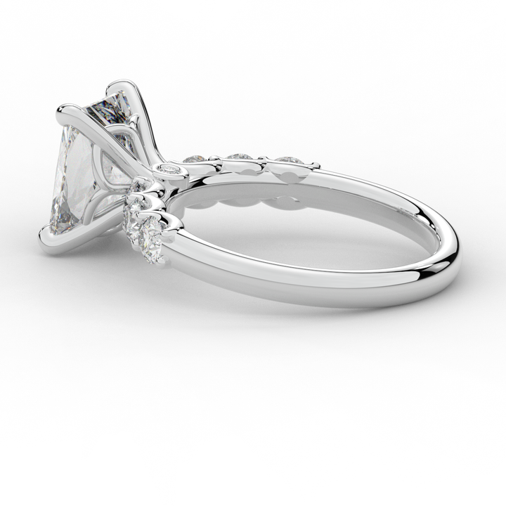 2.60CT.TW RADIANT LAB DIAMOND SOLITAIRE ENGAGEMENT RING - Nazarelle