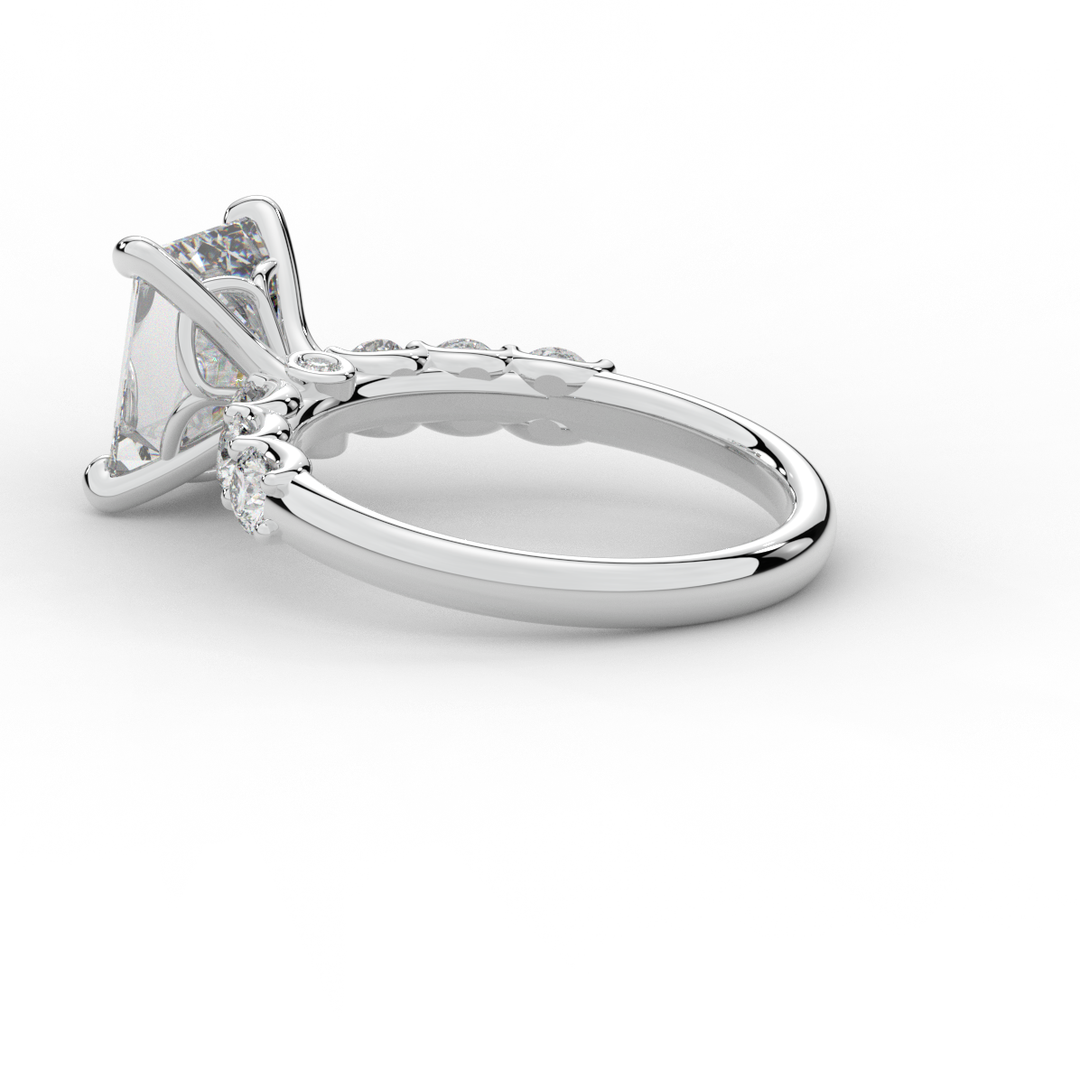 2.60CT.TW EMERALD CUT LAB DIAMOND SOLITAIRE ENGAGEMENT RING - Nazarelle