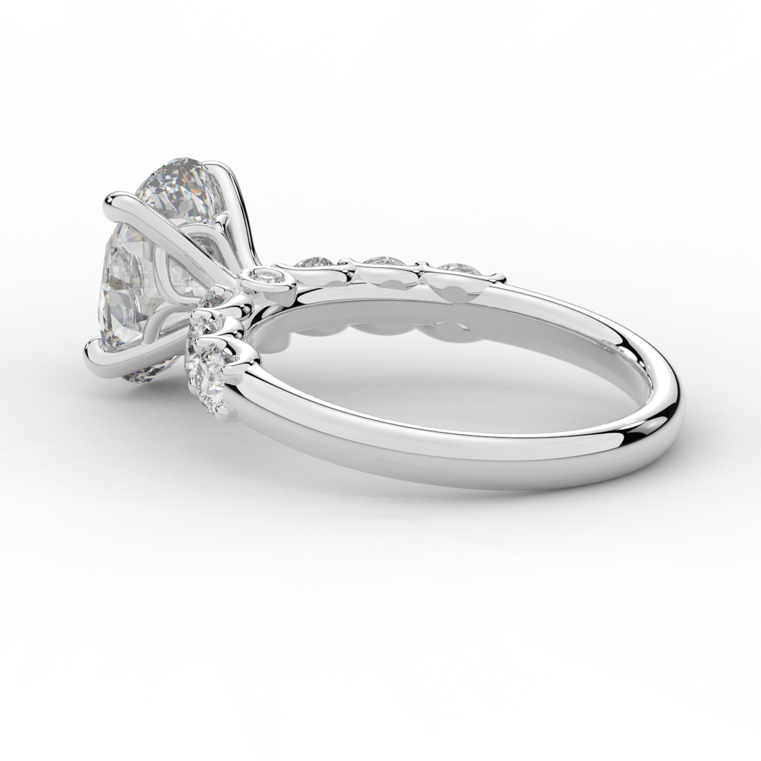 2.60CT.TW OVAL LAB DIAMOND SOLITAIRE ENGAGMENT RING - Nazarelle