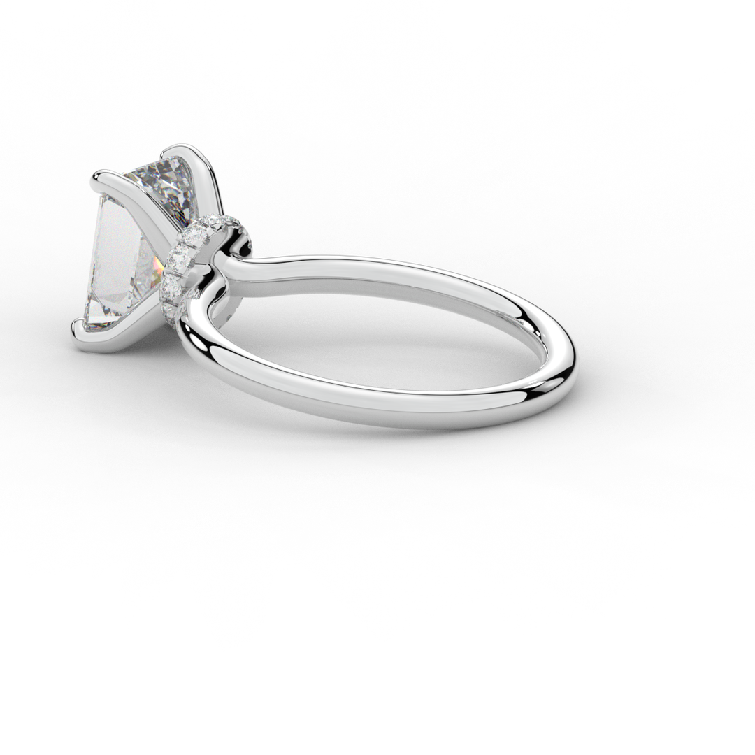 2.05CT.TW EMERALD CUT LAB DIAMOND SOLITAIRE ENGAGEMENT RING - Nazarelle