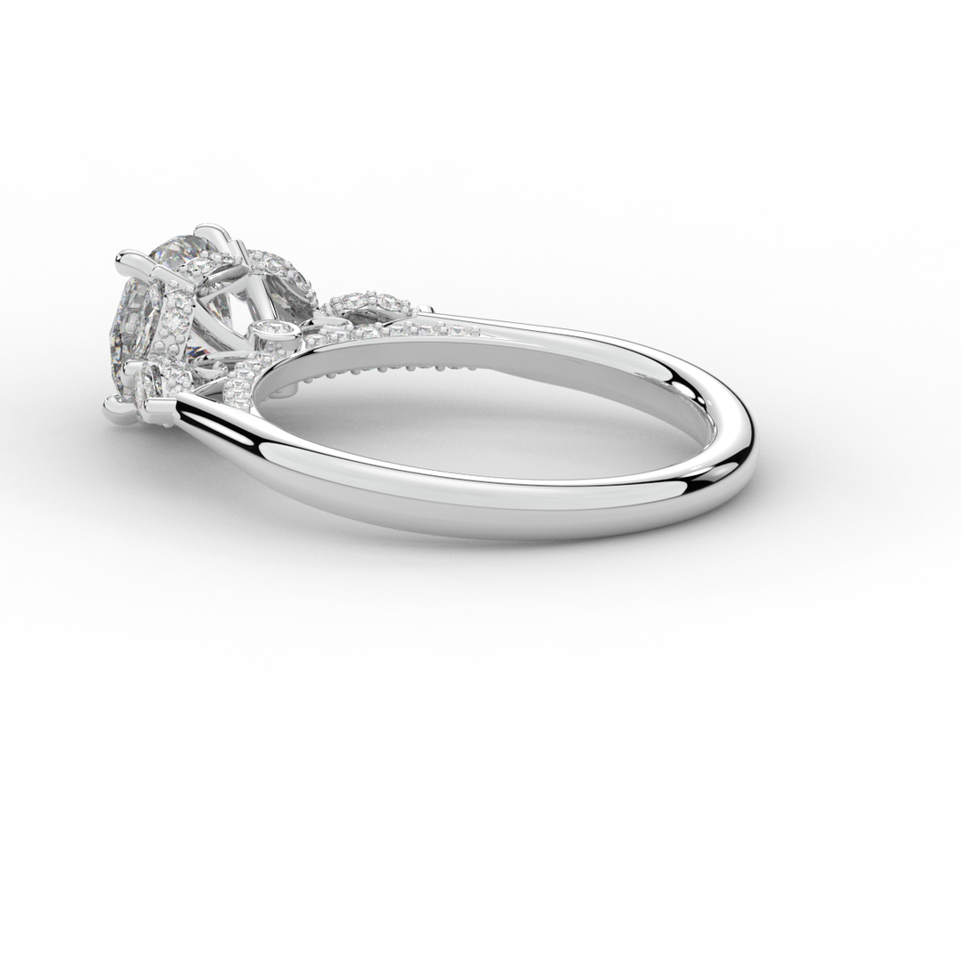 1.75CT.TW ROUND LAB DIAMOND ENGAGEMENT RING - Nazarelle