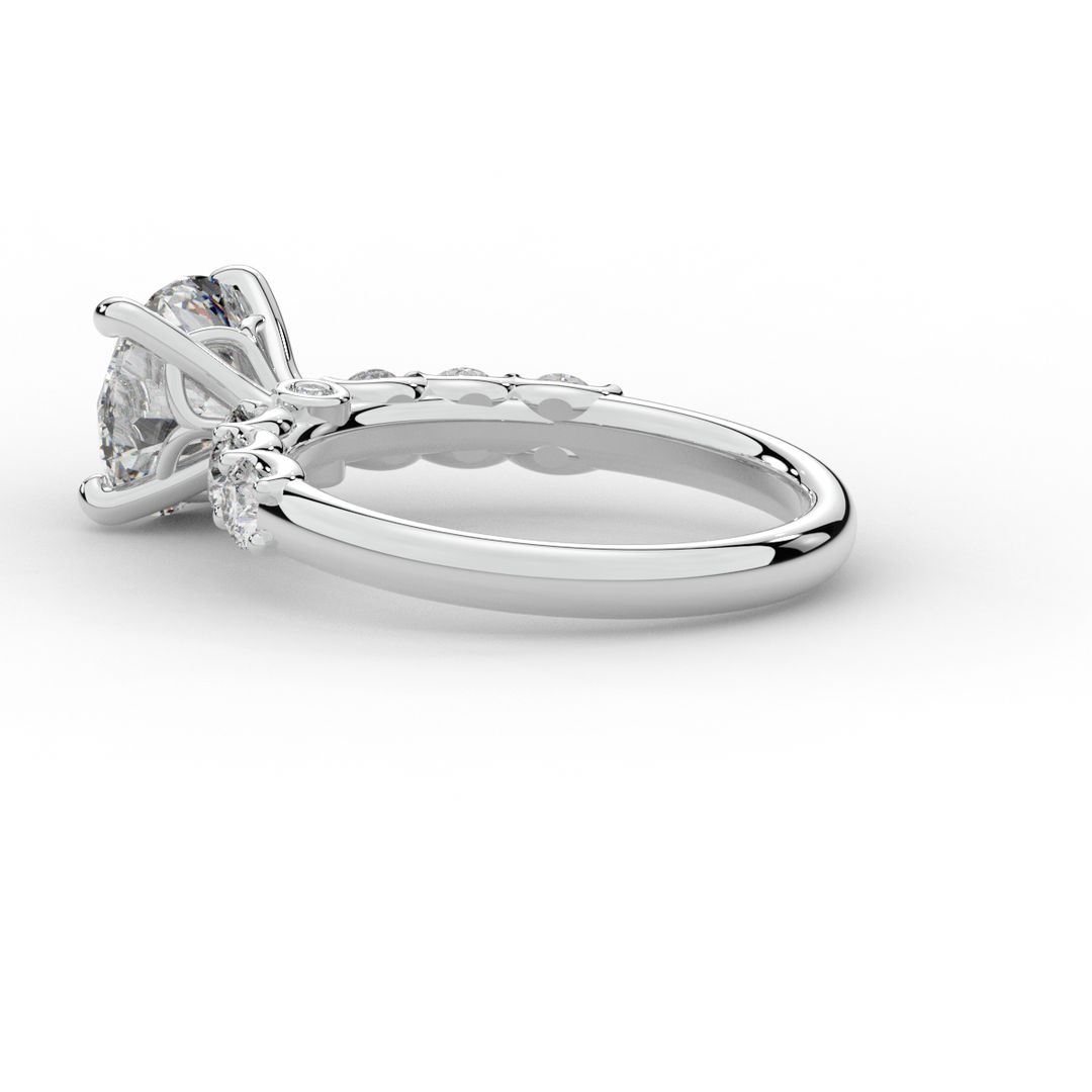 2.60CT.TW ROUND LAB DIAMOND SOLITAIRE ENGAGEMENT RING - Nazarelle