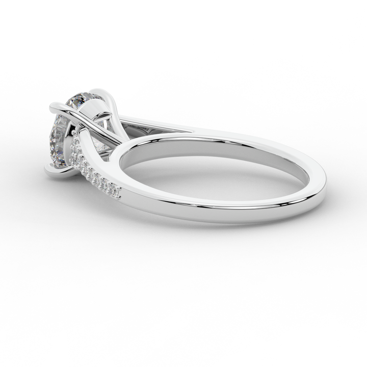 1.65CT.TW ROUND LAB DIAMOND SOLITAIRE ENGAGEMENT RING - Nazarelle