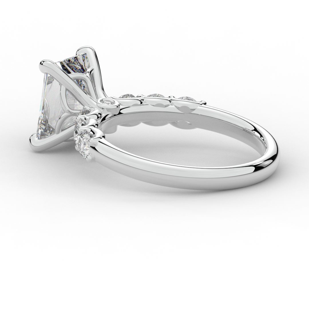 2.60CT.TW RADIANT LAB DIAMOND SOLITAIRE ENGAGEMENT RING - Nazarelle