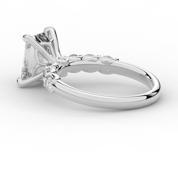 2.60CT.TW RADIANT LAB DIAMOND SOLITAIRE ENGAGEMENT RING - Nazarelle