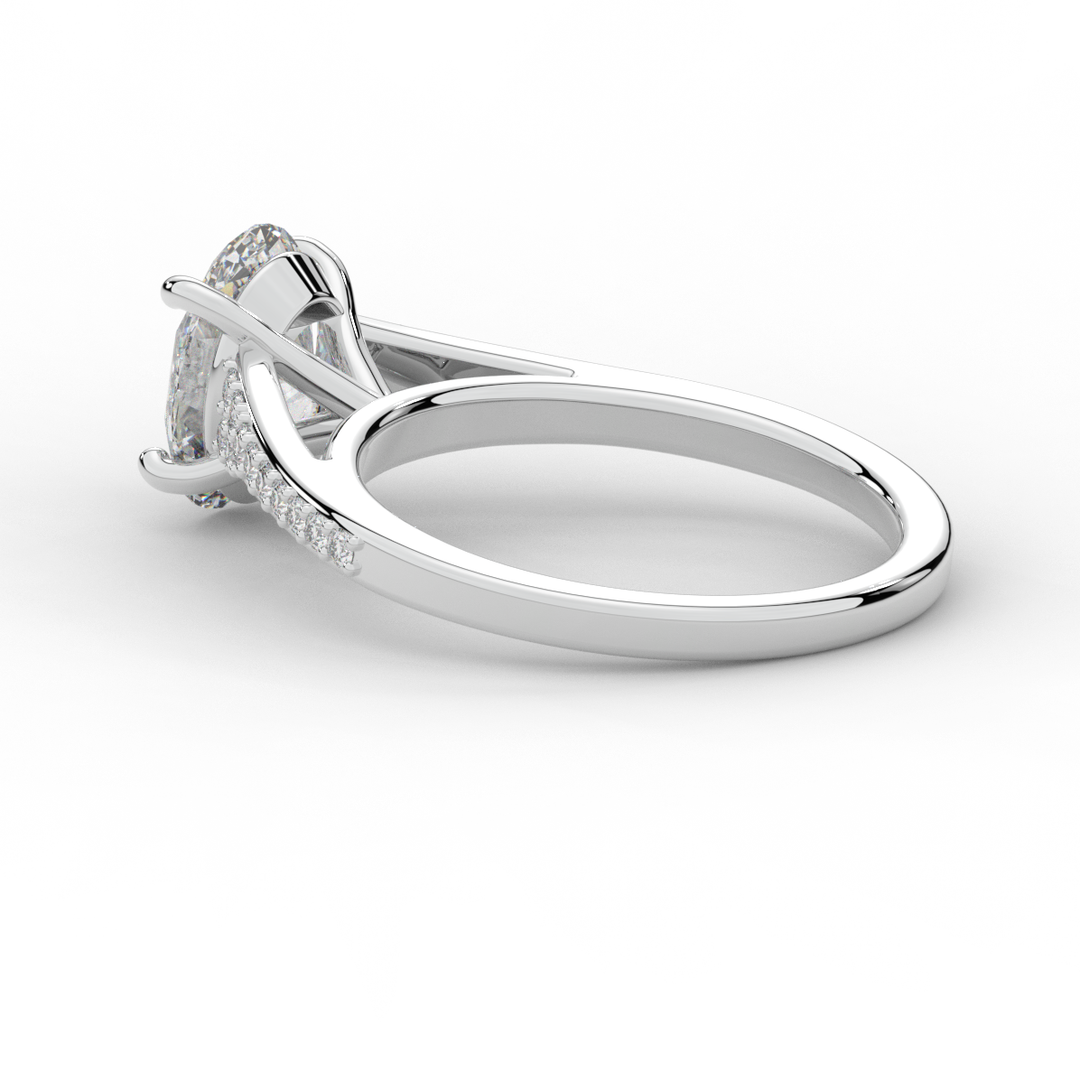 1.65CT.TW OVAL LAB DIAMOND SOLITAIRE ENGAGEMENT RING - Nazarelle