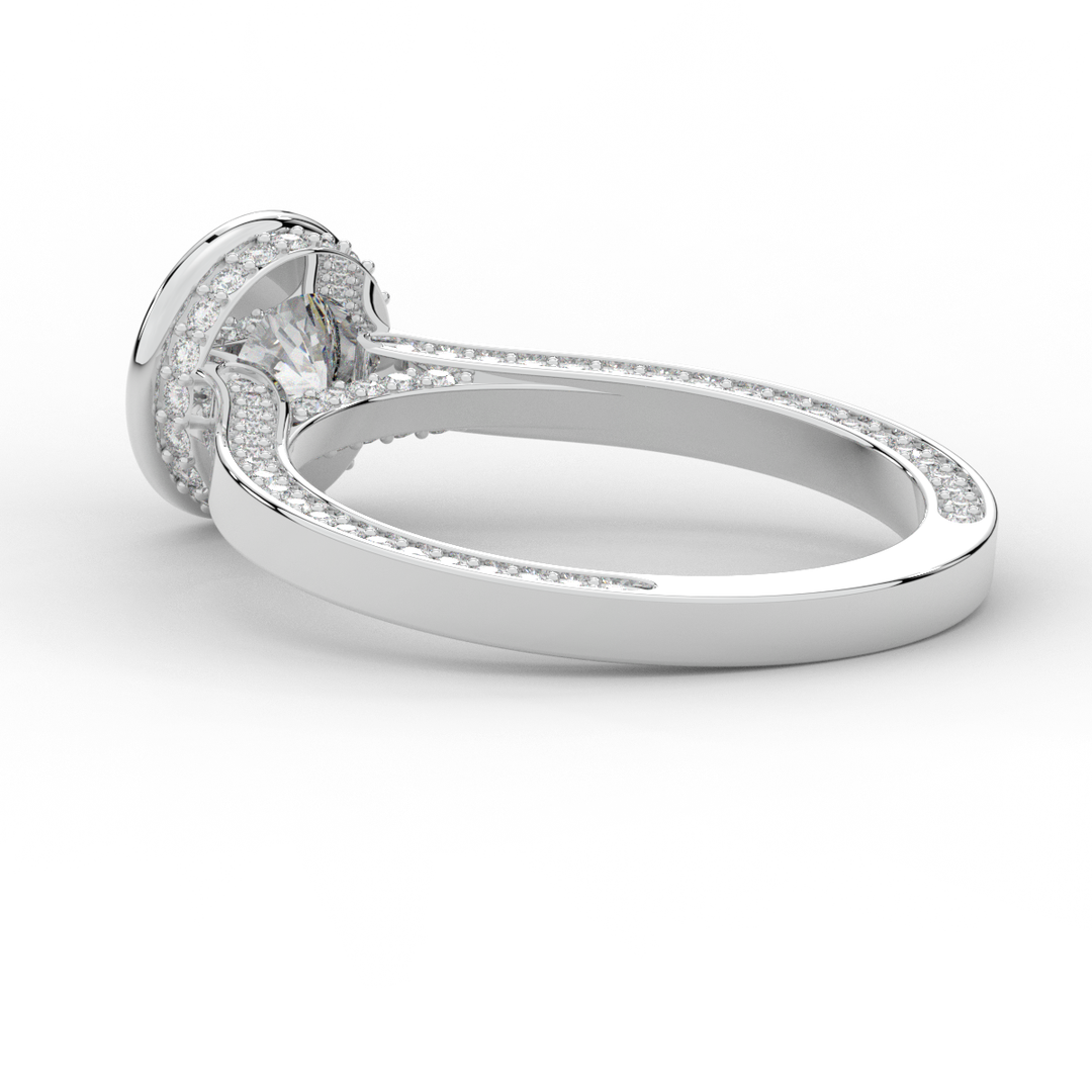 1.40CT.TW ROUND LAB DIAMOND SOLITAIRE ENGAGEMENT RING - Nazarelle