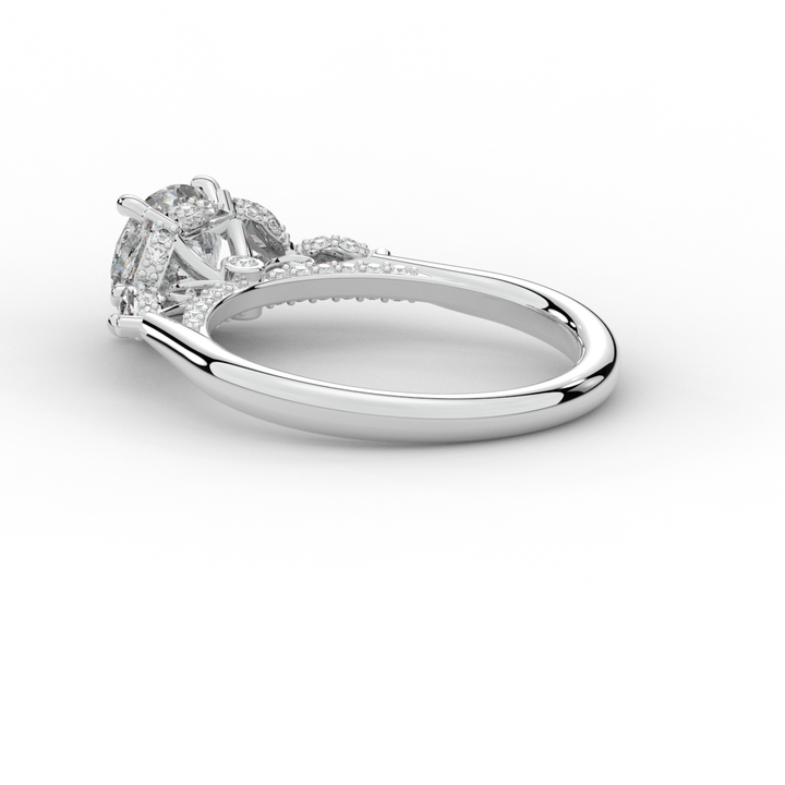 1.75CT.TW ROUND LAB DIAMOND ENGAGEMENT RING - Nazarelle