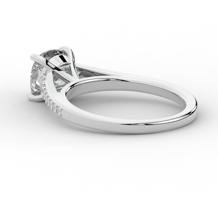 1.65CT.TW CUSHION LAB DIAMOND SOLITAIRE ENGAGEMENT RING - Nazarelle