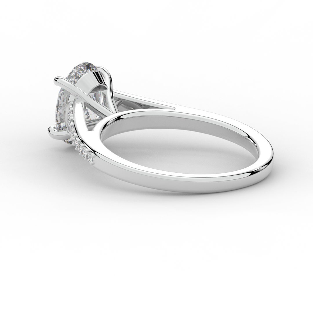 1.65CT.TW OVAL LAB DIAMOND SOLITAIRE ENGAGEMENT RING - Nazarelle