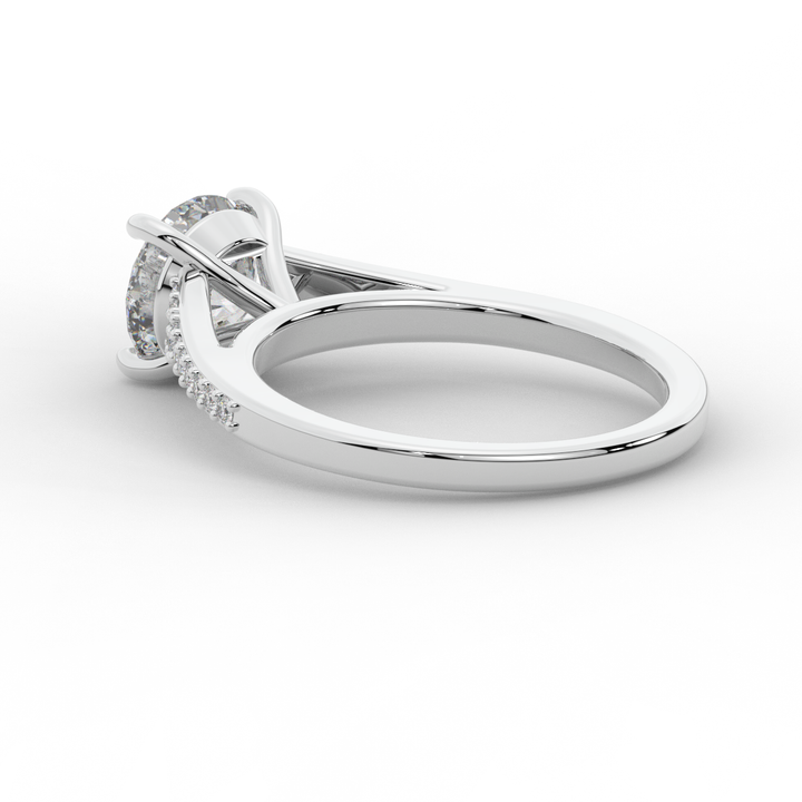 1.65CT.TW ROUND LAB DIAMOND SOLITAIRE ENGAGEMENT RING - Nazarelle