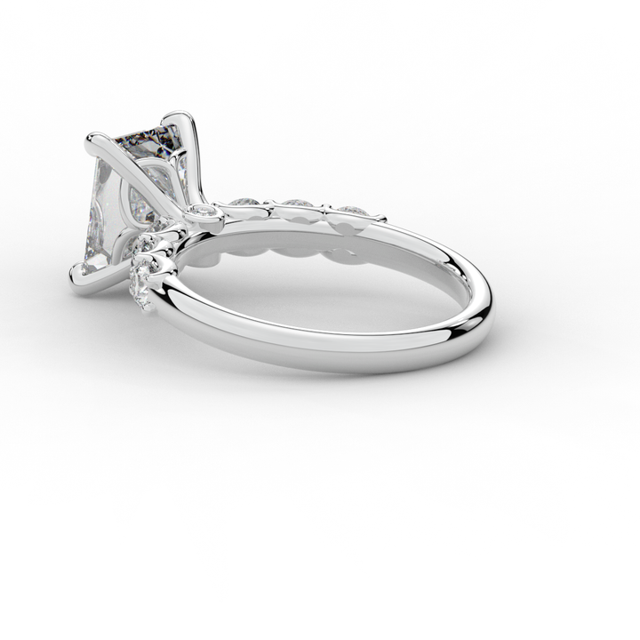 2.60CT.TW EMERALD CUT LAB DIAMOND SOLITAIRE ENGAGEMENT RING - Nazarelle