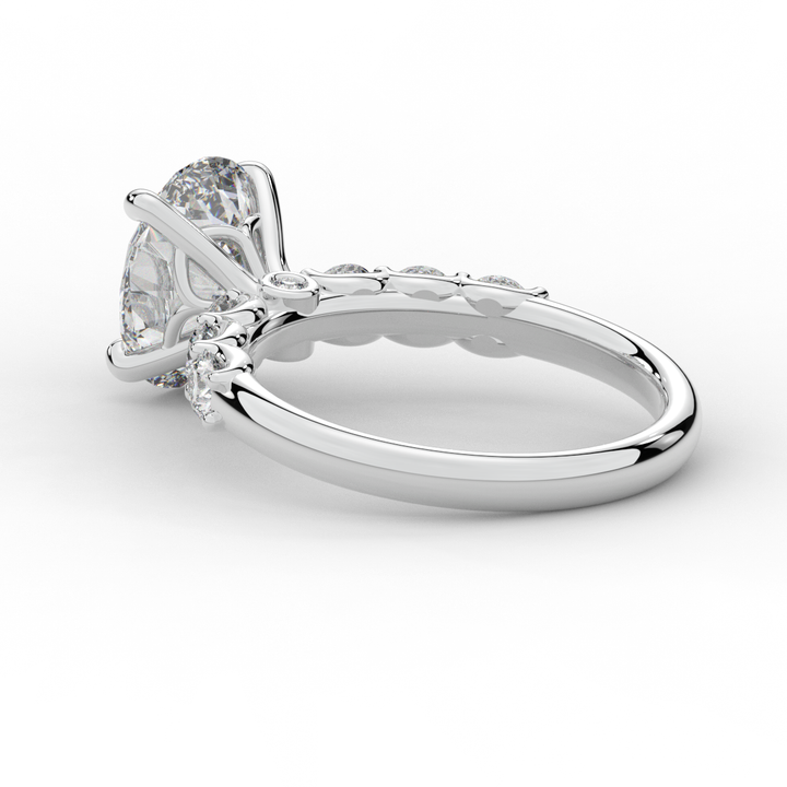 2.60CT.TW OVAL LAB DIAMOND SOLITAIRE ENGAGMENT RING - Nazarelle