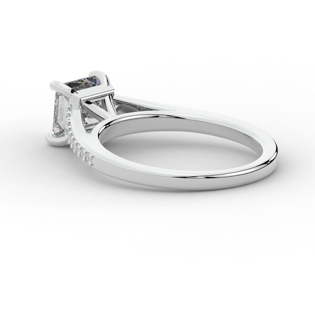 1.40CT.TW PRINCESS LAB DIAMOND SOLITAIRE ENGAGEMENT RING - Nazarelle