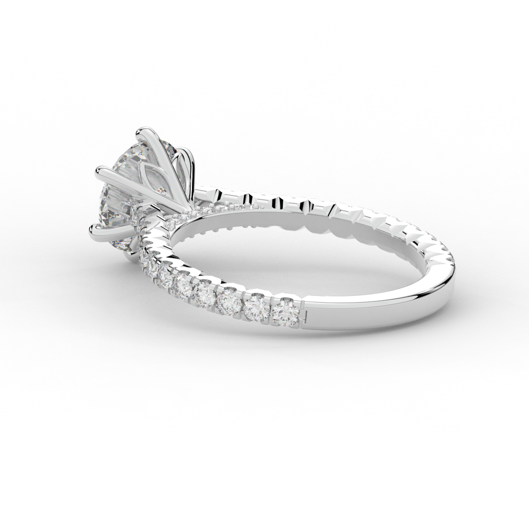 2.00CT.TW ROUND LAB DIAMOND SOLITAIRE ENGAGEMENT RING - Nazarelle