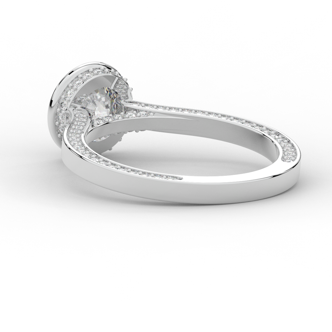 1.40CT.TW ROUND LAB DIAMOND SOLITAIRE ENGAGEMENT RING - Nazarelle