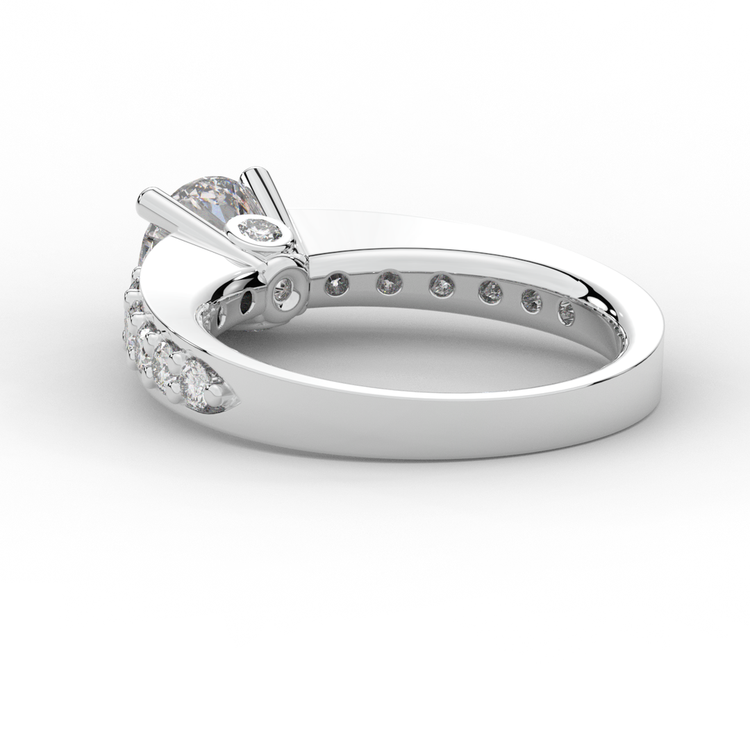 1.75CT.TW ROUND LAB DIAMOND SOLITAIRE ENGAGEMENT RING - Nazarelle