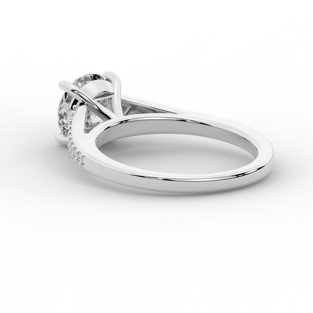 1.65CT.TW ROUND LAB DIAMOND SOLITAIRE ENGAGEMENT RING - Nazarelle