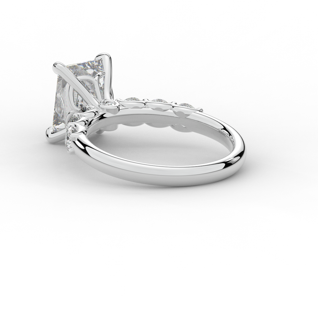 2.60CT.TW EMERALD CUT LAB DIAMOND SOLITAIRE ENGAGEMENT RING - Nazarelle