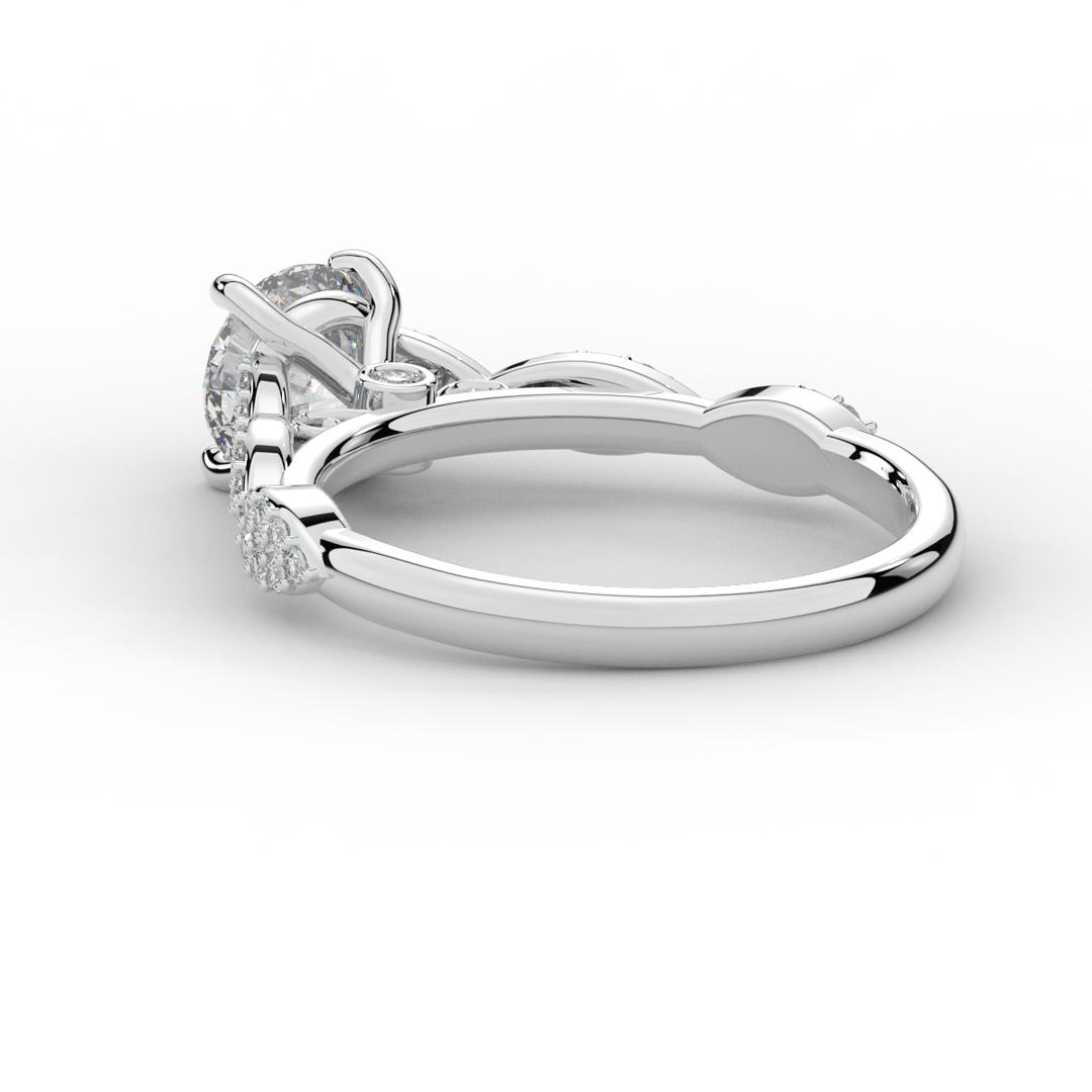 1.20CT.TW ROUND LAB DIAMOND SOLITAIRE ENGAGEMENT RING - Nazarelle