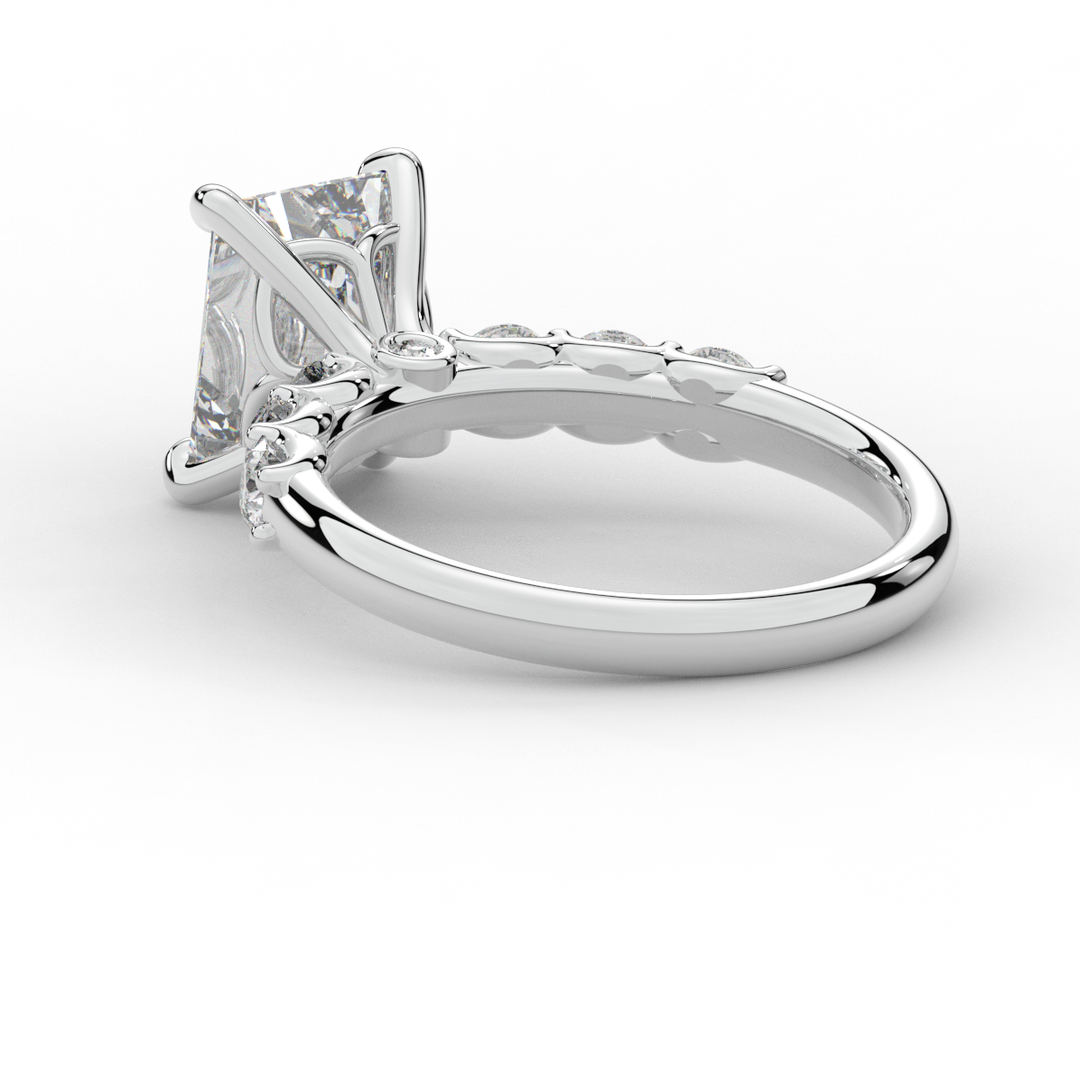 2.60CT.TW RADIANT LAB DIAMOND SOLITAIRE ENGAGEMENT RING - Nazarelle