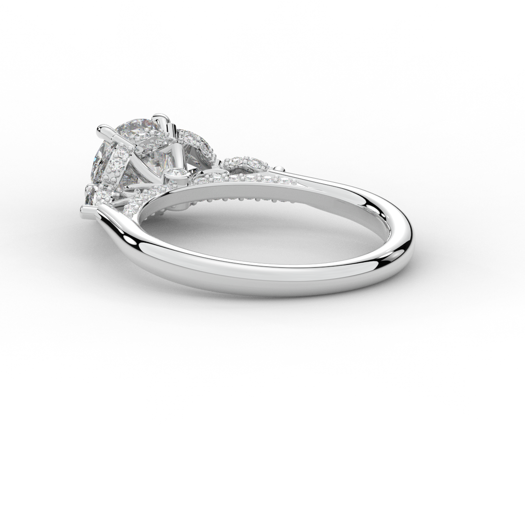 1.75CT.TW ROUND LAB DIAMOND ENGAGEMENT RING - Nazarelle