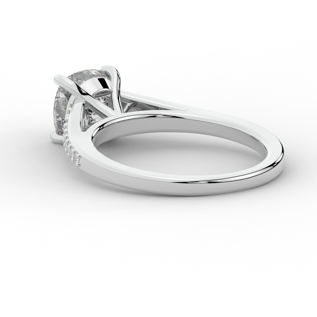 1.65CT.TW CUSHION LAB DIAMOND SOLITAIRE ENGAGEMENT RING - Nazarelle