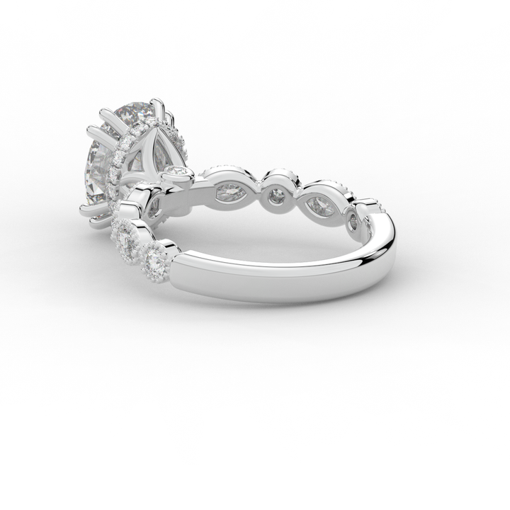 3.60CT.TW OVAL LAB DIAMOND SOLITAIRE ENGAGEMENT RING - Nazarelle