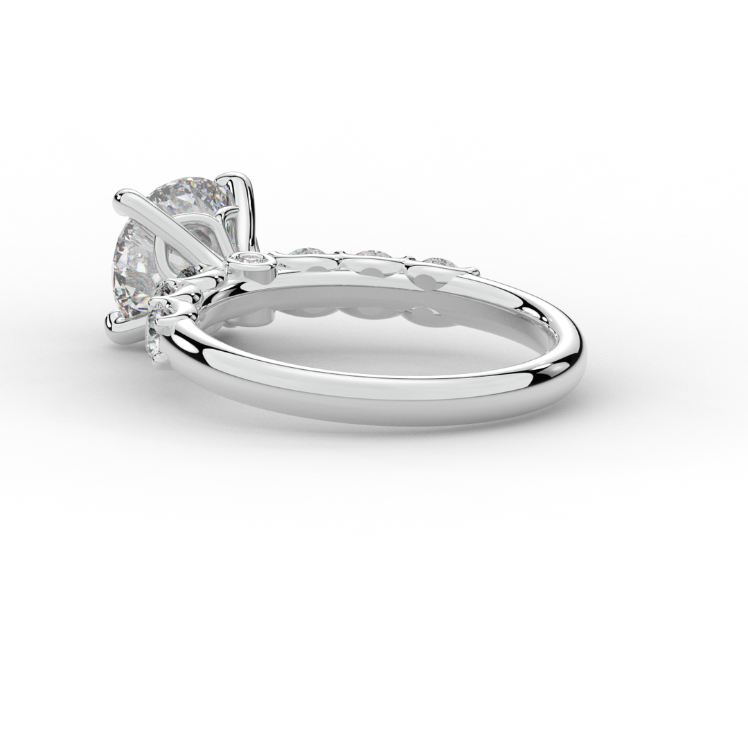 2.60CT.TW ROUND LAB DIAMOND SOLITAIRE ENGAGEMENT RING - Nazarelle