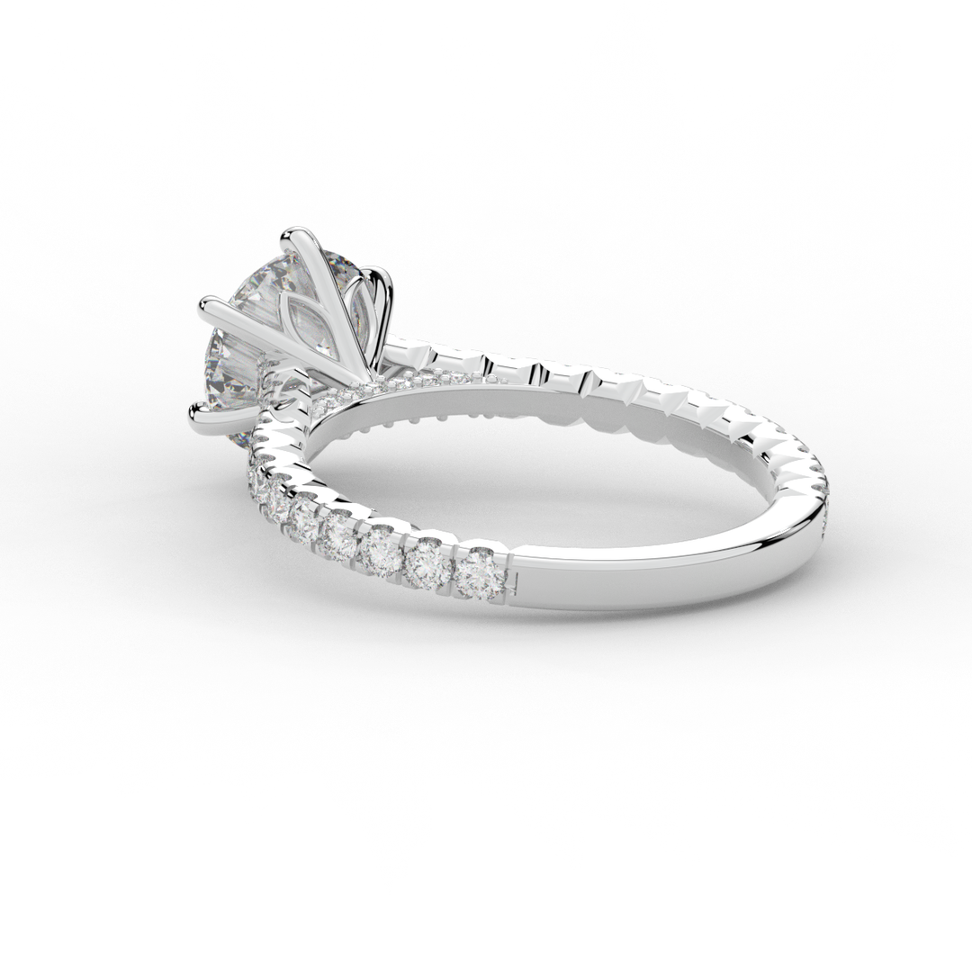 2.00CT.TW ROUND LAB DIAMOND SOLITAIRE ENGAGEMENT RING - Nazarelle