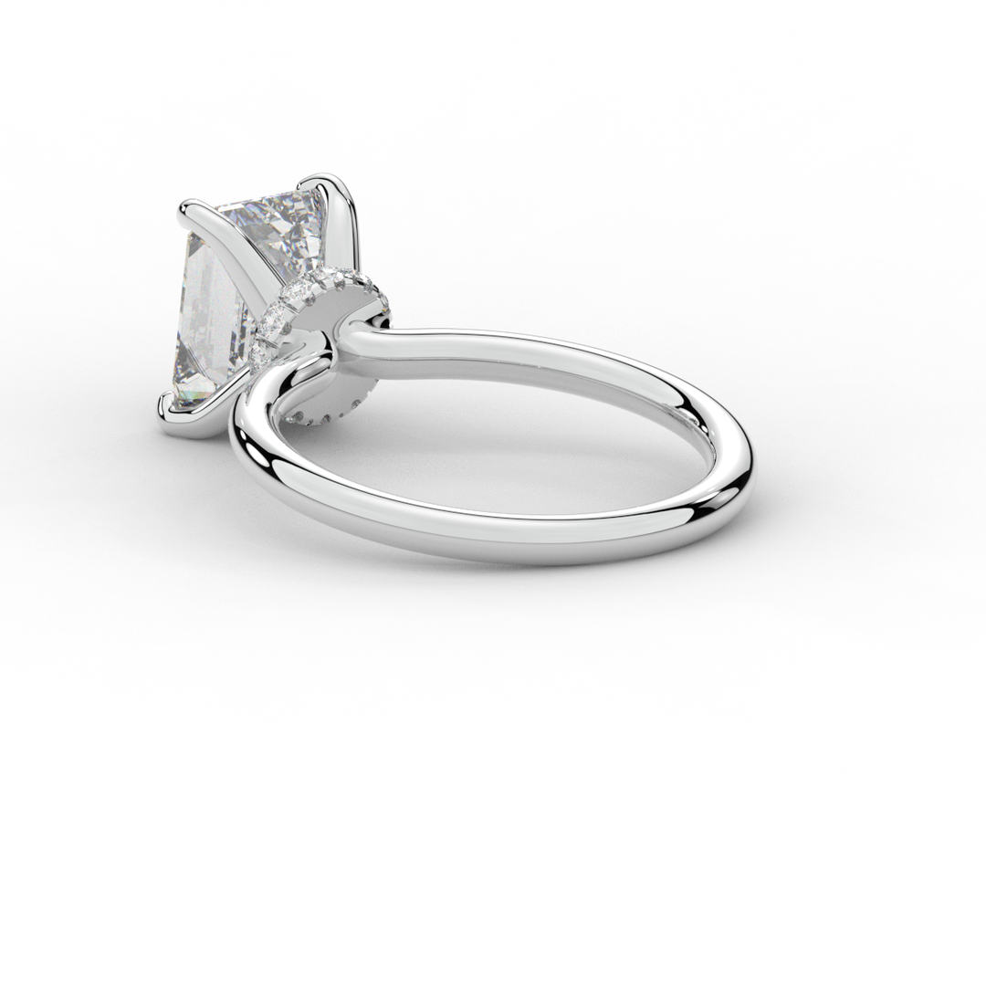 2.05CT.TW EMERALD CUT LAB DIAMOND SOLITAIRE ENGAGEMENT RING - Nazarelle