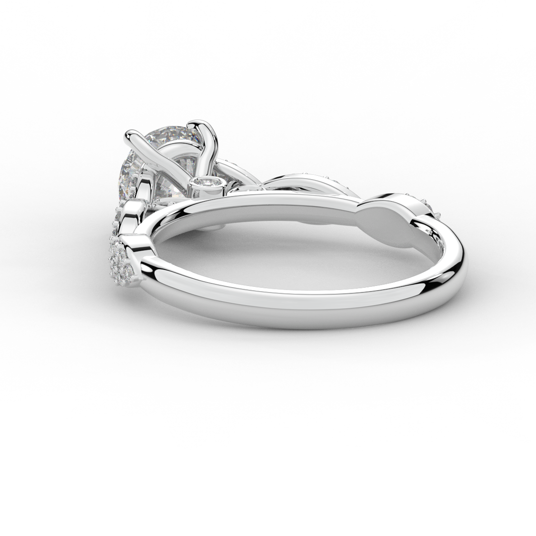 1.20CT.TW ROUND LAB DIAMOND SOLITAIRE ENGAGEMENT RING - Nazarelle