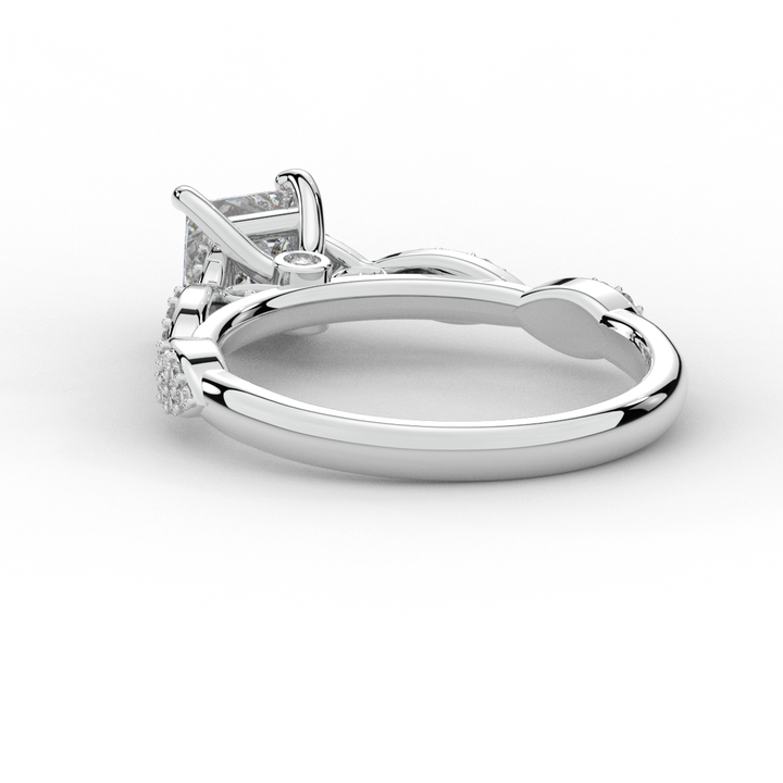 1.20CT.TW PRINCESS LAB DIAMOND SOLITAIRE ENGAGEMENT RING - Nazarelle