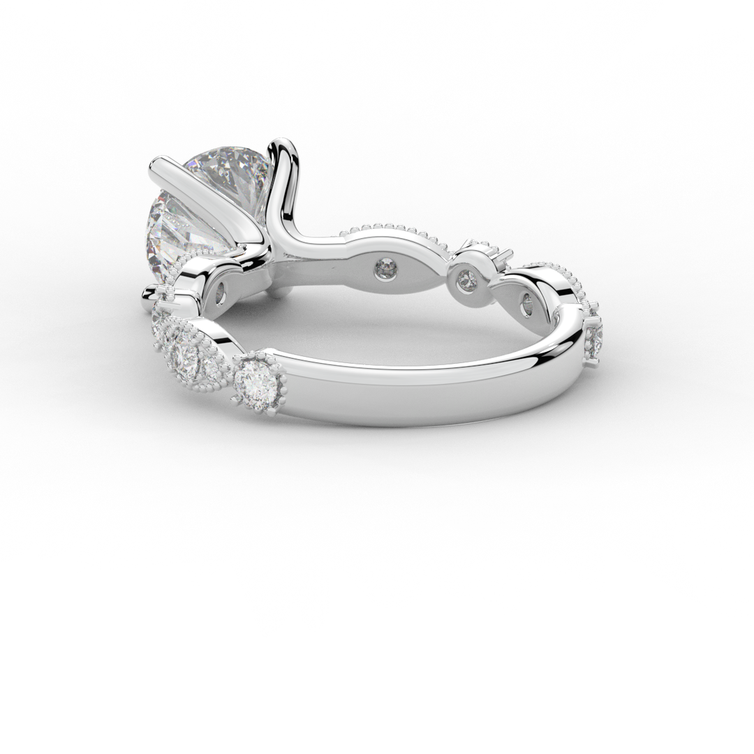 2.50CT.TW ROUND LAB DIAMOND SOLITAIRE ENGAGEMENT RING - Nazarelle