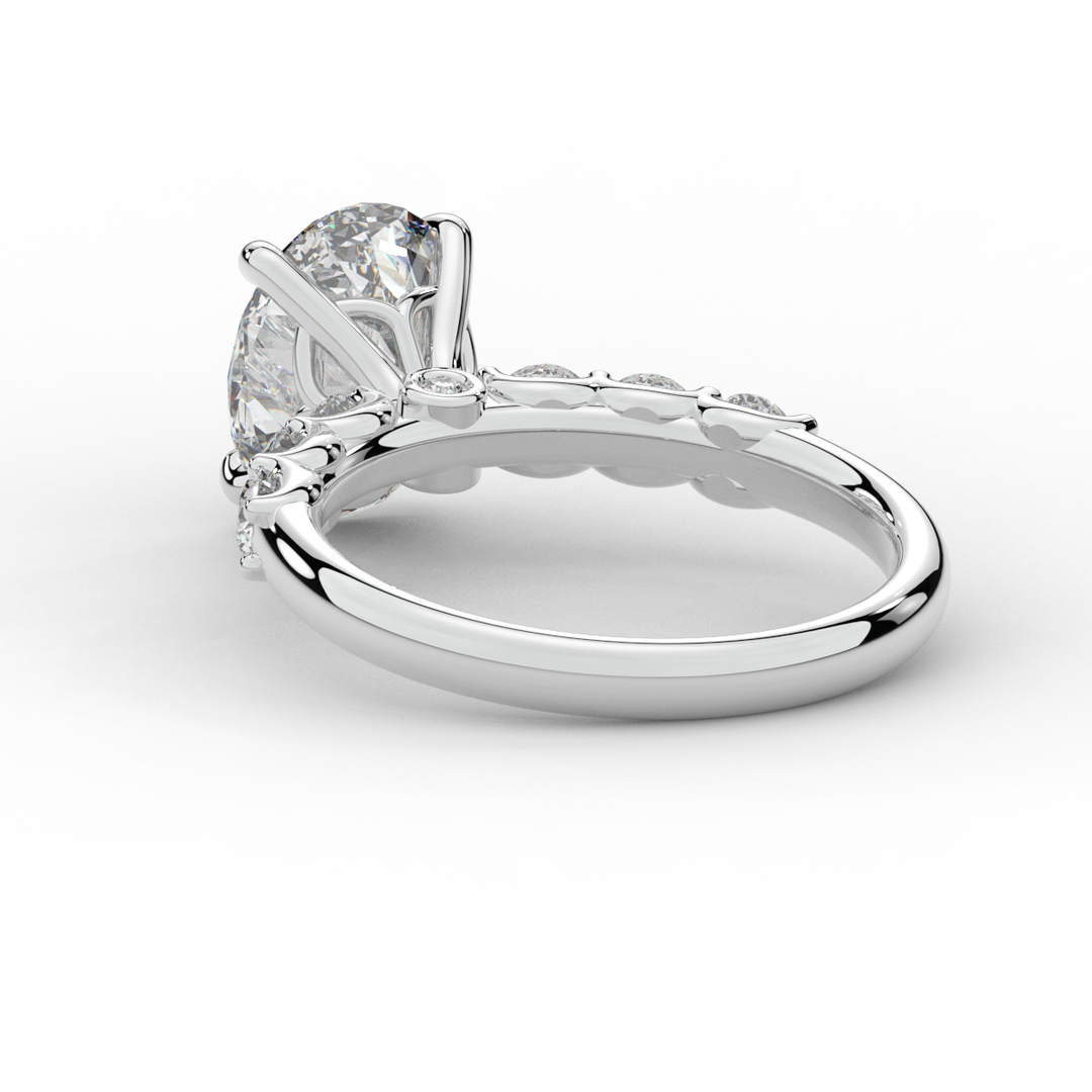 2.60CT.TW OVAL LAB DIAMOND SOLITAIRE ENGAGMENT RING - Nazarelle