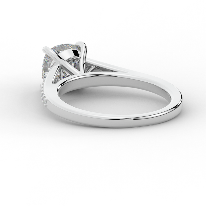 1.65CT.TW CUSHION LAB DIAMOND SOLITAIRE ENGAGEMENT RING - Nazarelle