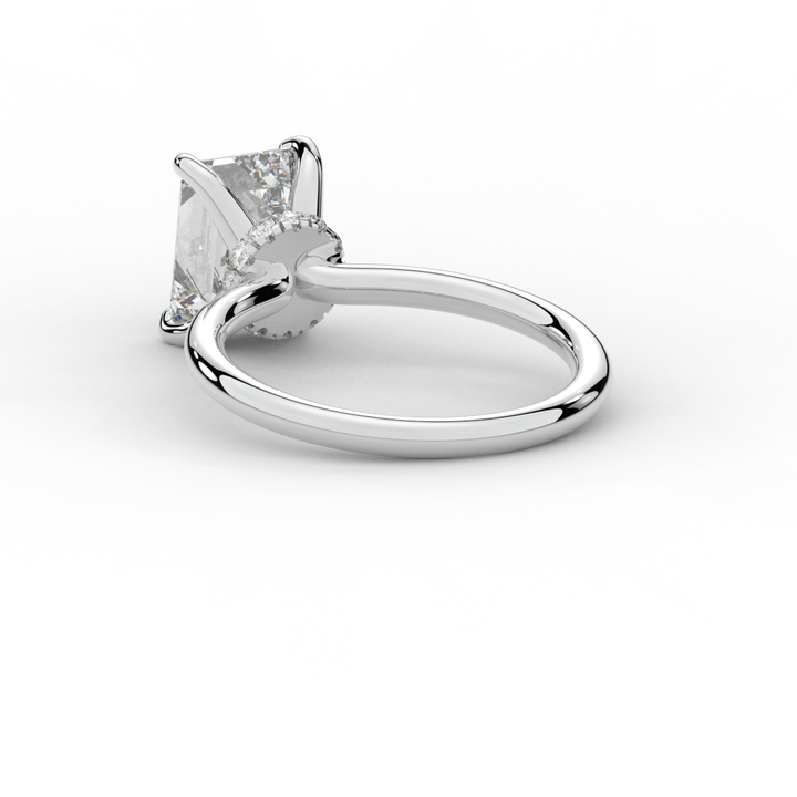 2.05CT.TW EMERALD CUT LAB DIAMOND SOLITAIRE ENGAGEMENT RING - Nazarelle