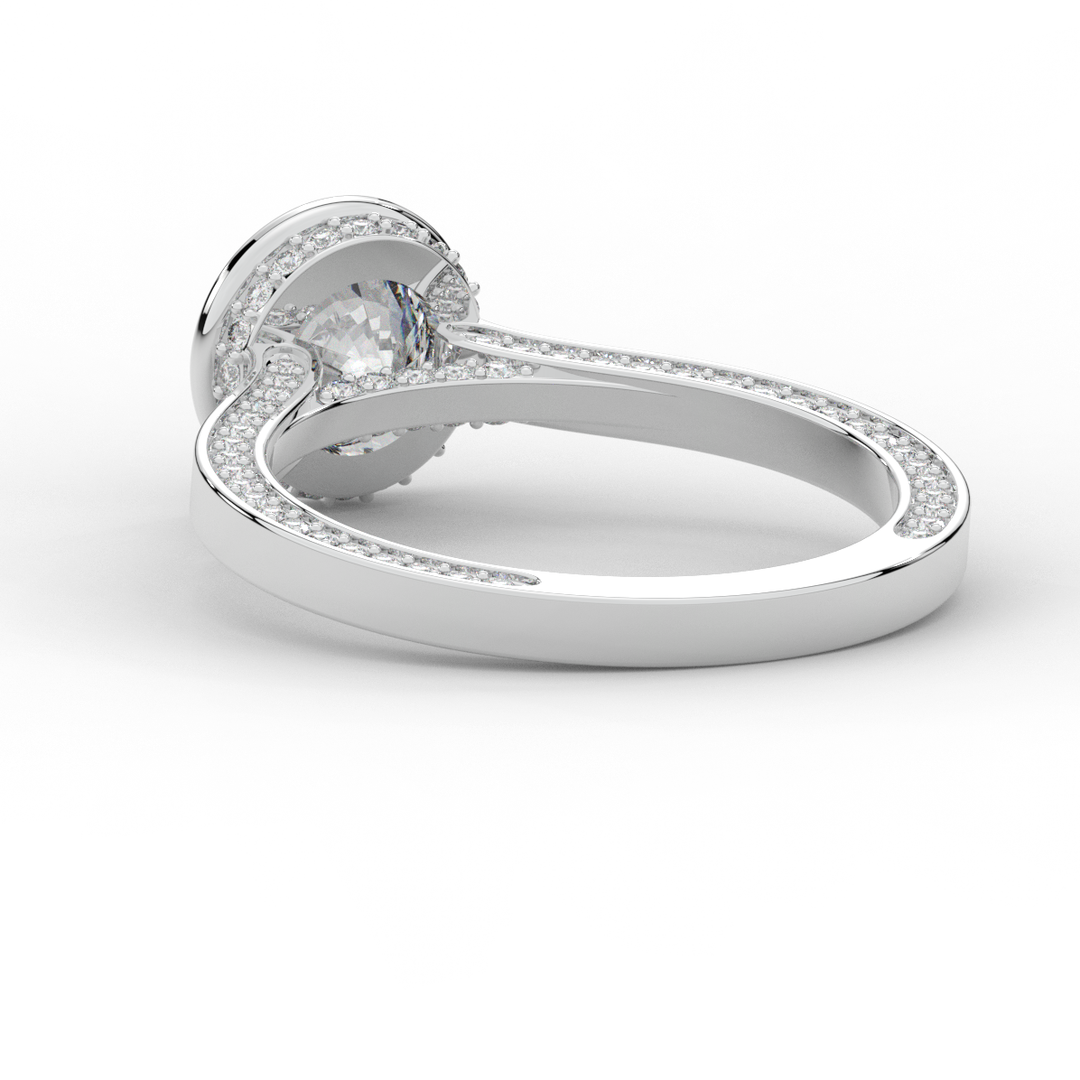 1.40CT.TW ROUND LAB DIAMOND SOLITAIRE ENGAGEMENT RING - Nazarelle