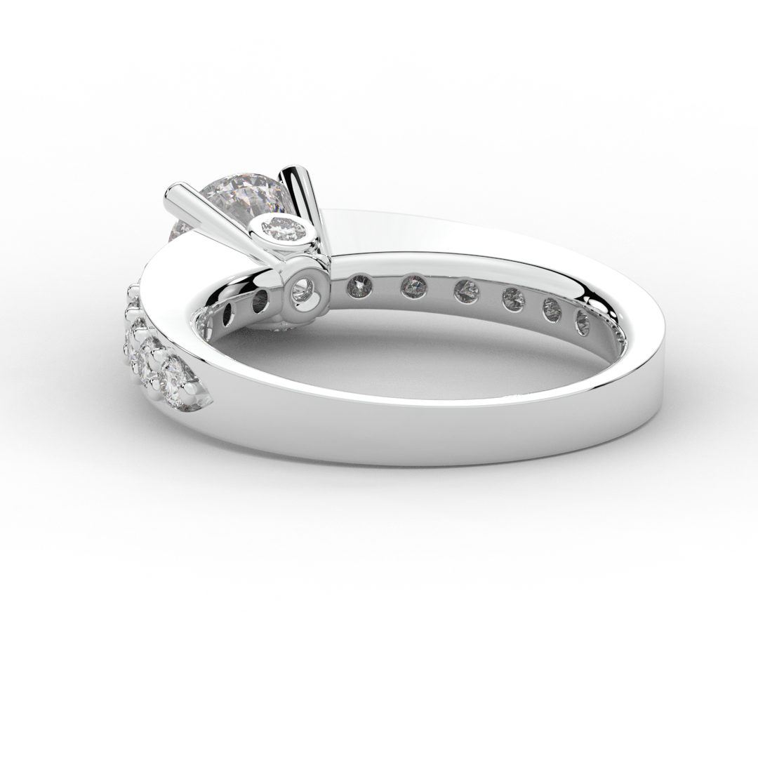 1.75CT.TW ROUND LAB DIAMOND SOLITAIRE ENGAGEMENT RING - Nazarelle