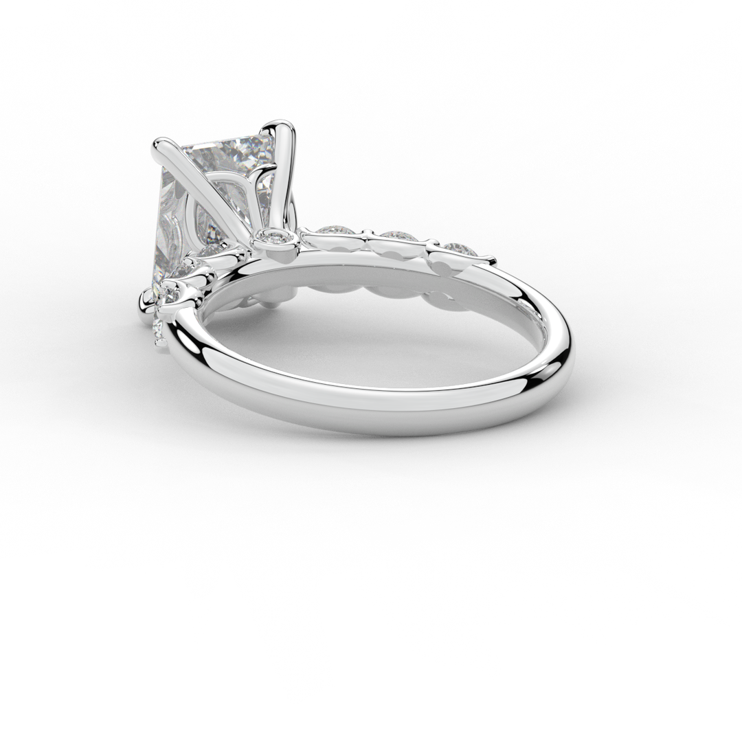 2.60CT.TW EMERALD CUT LAB DIAMOND SOLITAIRE ENGAGEMENT RING - Nazarelle