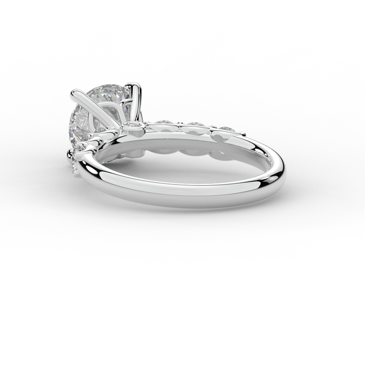 2.60CT.TW ROUND LAB DIAMOND SOLITAIRE ENGAGEMENT RING - Nazarelle