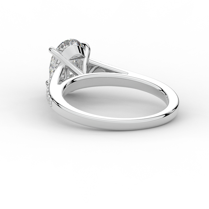 1.65CT.TW OVAL LAB DIAMOND SOLITAIRE ENGAGEMENT RING - Nazarelle