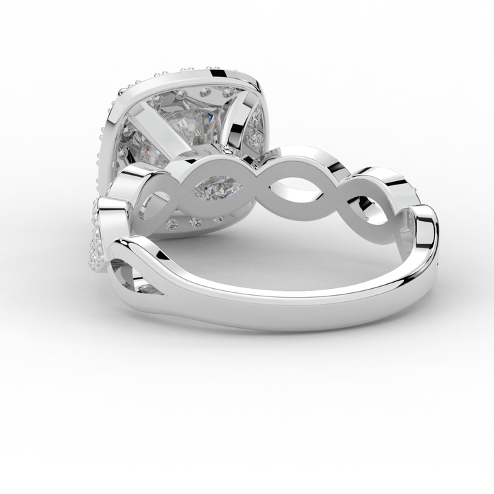 2.35CT.TW ROUND LAB DIAMOND HALO ENGAGEMENT RING - Nazarelle