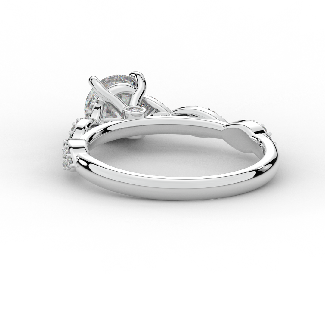 1.20CT.TW ROUND LAB DIAMOND SOLITAIRE ENGAGEMENT RING - Nazarelle