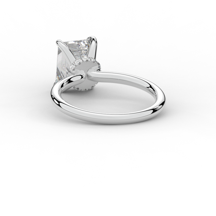 2.05CT.TW EMERALD CUT LAB DIAMOND SOLITAIRE ENGAGEMENT RING - Nazarelle